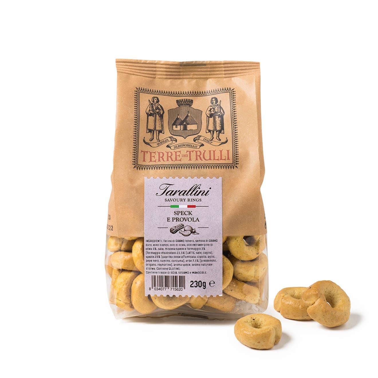 Tarallini Pugliesi Speck and Provola 230g - Italian snack