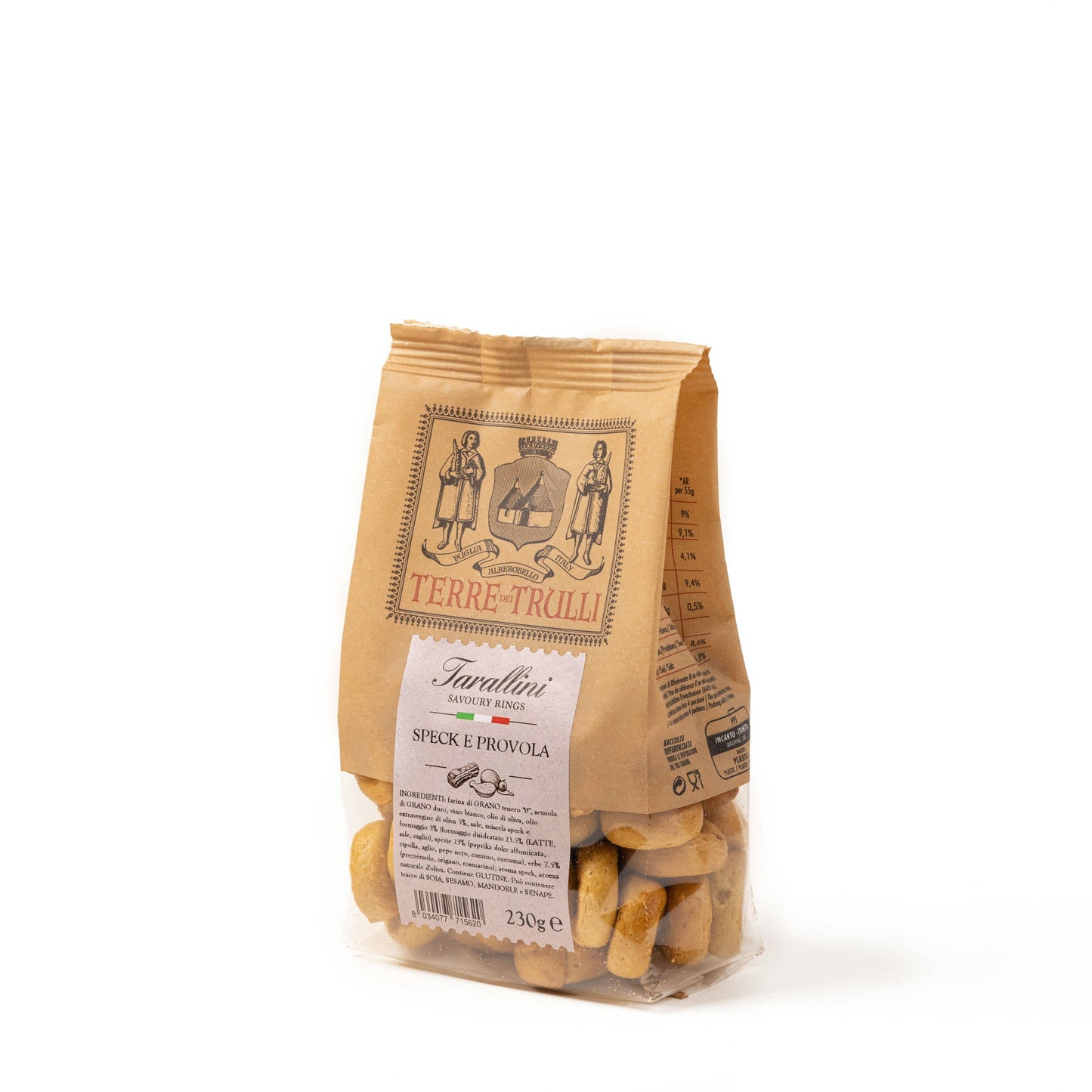 Tarallini Pugliesi Speck and Provola 230g - Italian snack