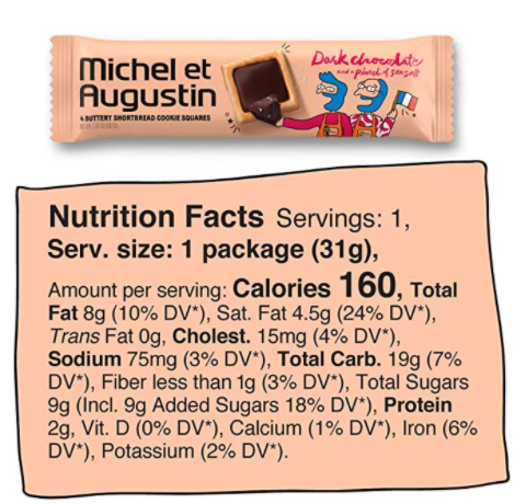 1 case of 18 Bars of Dark Chocolate Pinch of Sea Salt cookie