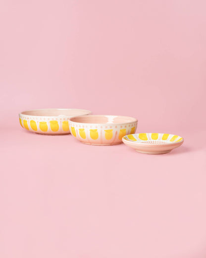 Small Ceramic Grater Plate / Pastel Pink VALENTINA