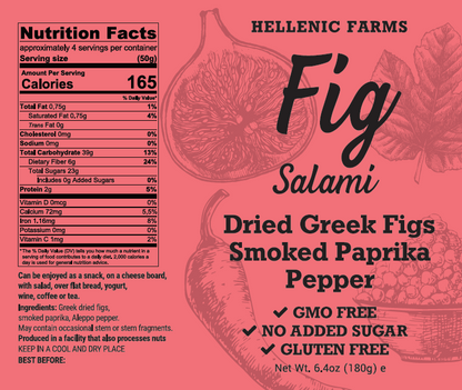 Vegan Fig Salami - Smoked Paprika & Aleppo Pepper