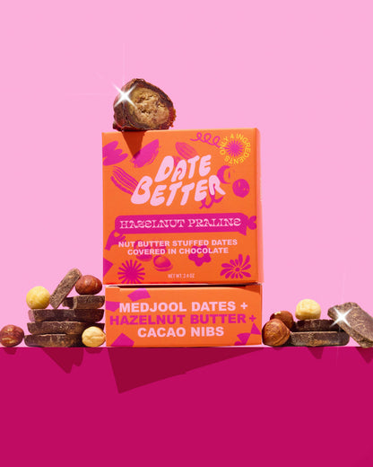 Hazelnut Praline- Chocolate covered dates