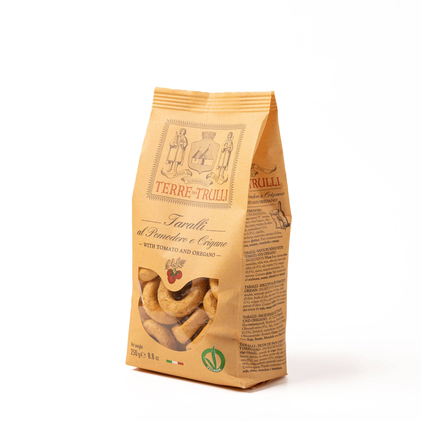 Pugliesi Taralli with Tomato and Oregano 250g - Made in Italy