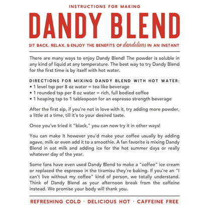 Dandy Blend Coffee Alternative
(Cases of Six)