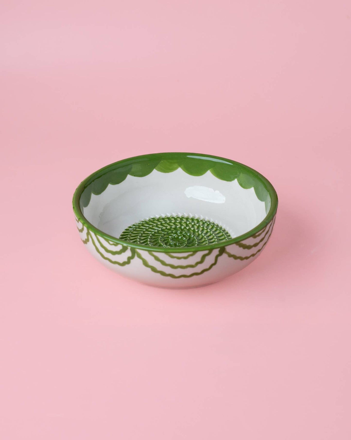 Garlic Grater Bowl - Medium Vintage Ceramic - Roots