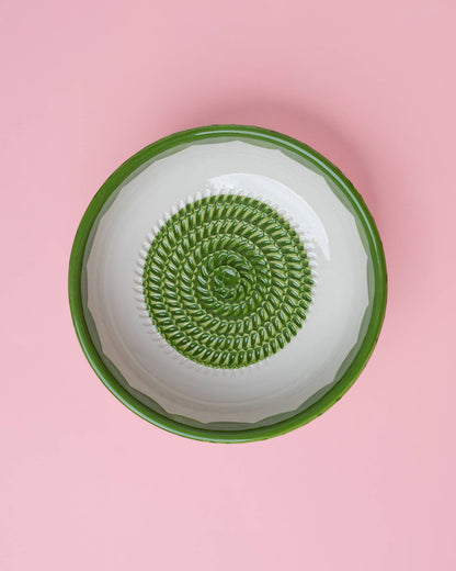 Garlic Grater Bowl - Medium Vintage Ceramic - Roots