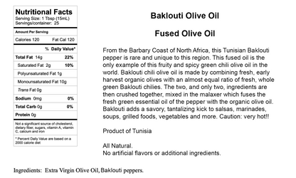 Green Chili Baklouti Fused EVOO