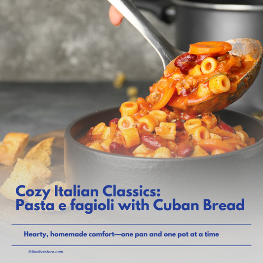 Cozy Italian Classics: Pasta e Fagioli with Cuban Bread
