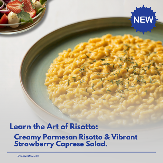 New: Parmesan Risotto with Strawberry Caprese Salad