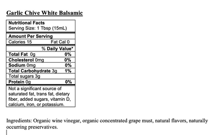 Garlic Chive White Balsamic Vinegar