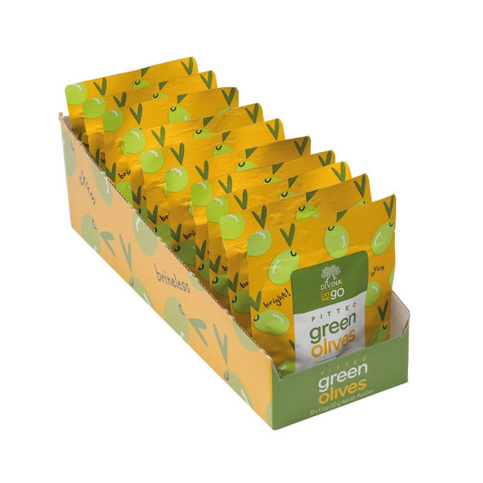 On the Go Pitted Green Olives Display Tray