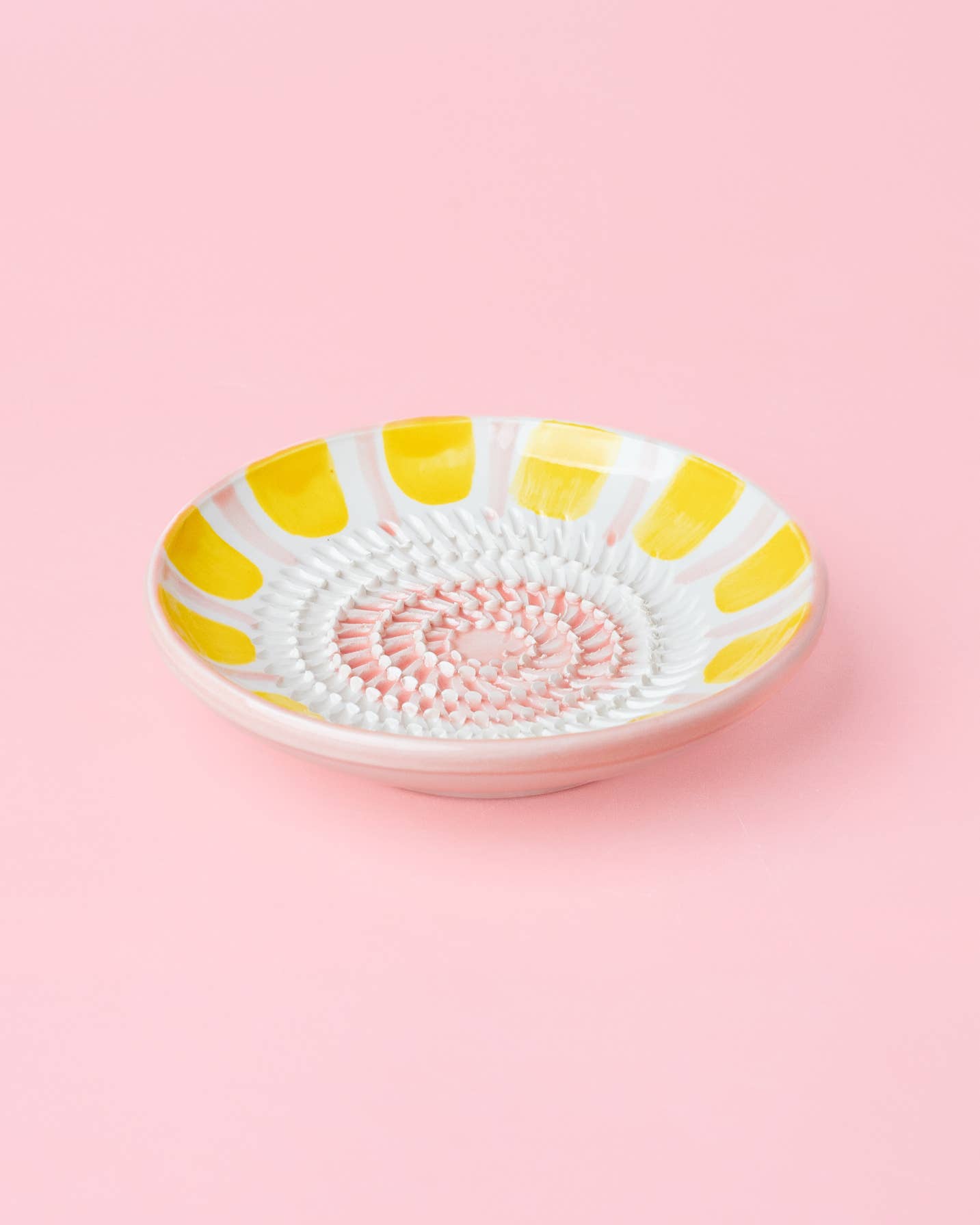 Small Ceramic Grater Plate / Pastel Pink VALENTINA