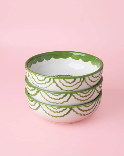 Garlic Grater Bowl - Medium Vintage Ceramic - Roots