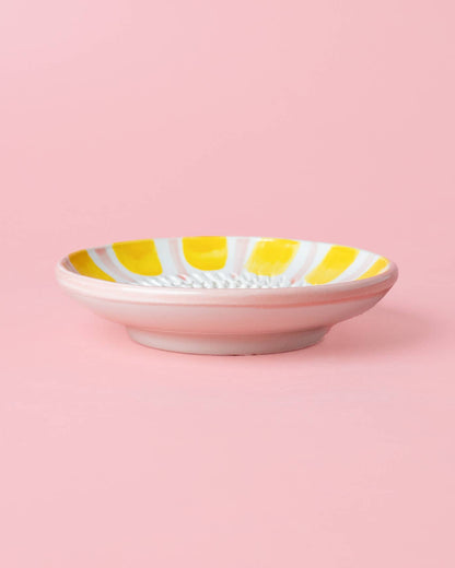 Small Ceramic Grater Plate / Pastel Pink VALENTINA