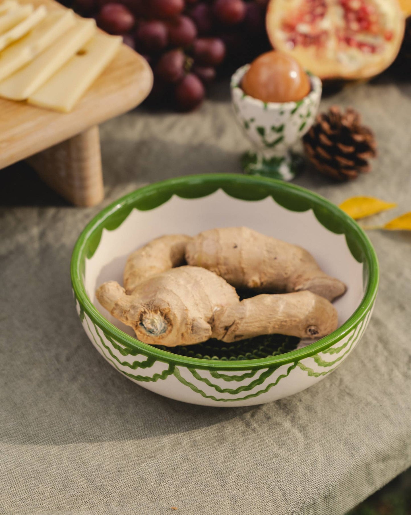 Garlic Grater Bowl - Medium Vintage Ceramic - Roots